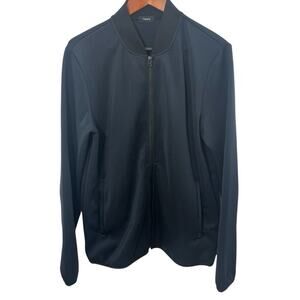 Theory Stealth Bomber Jacket Navy Blue Large Black Men’s Designer Please Read